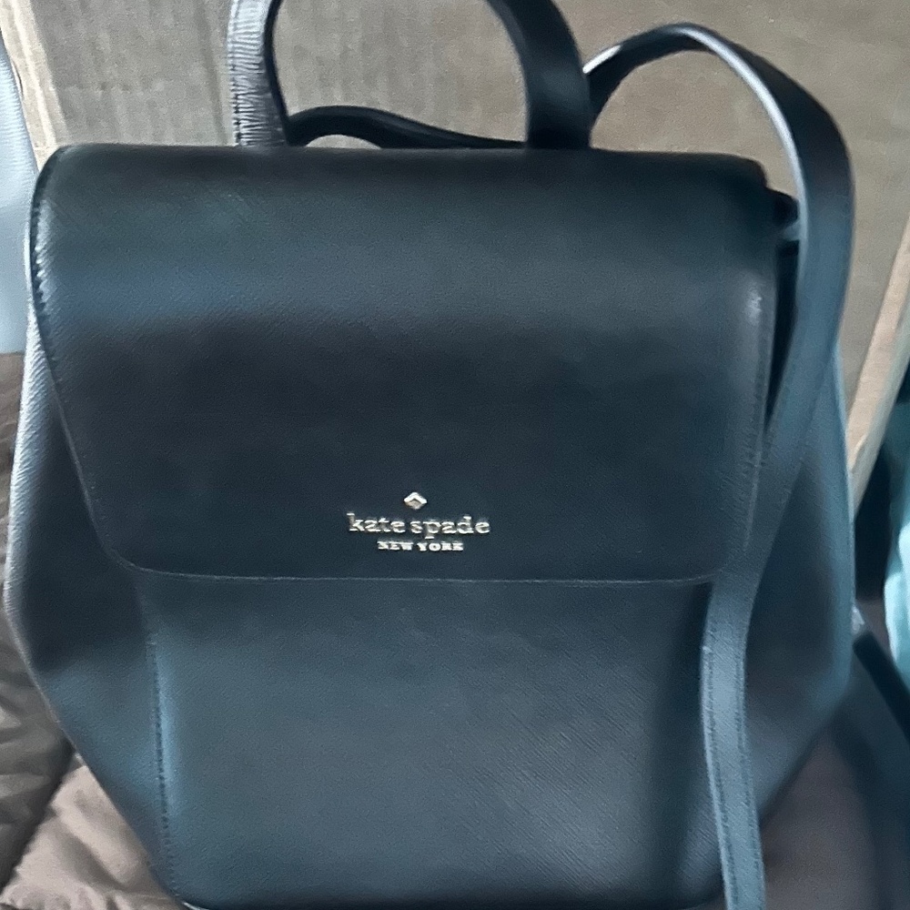 Small black authentic Kate spade backpack purse